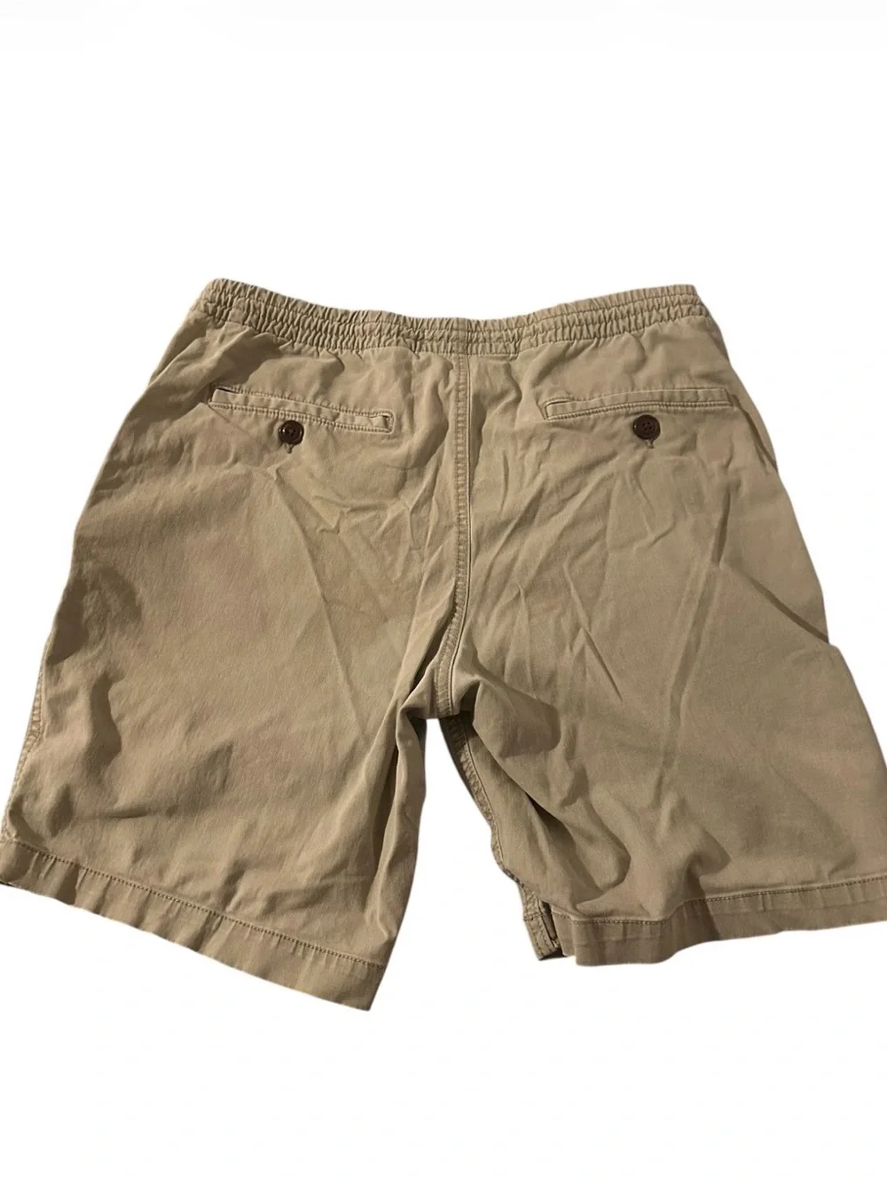 Aeropostale tan khaki drawstring elastic waist shorts men’s size medium